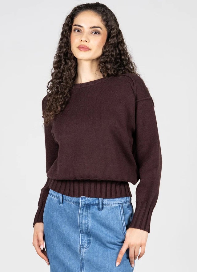 トップス RESISTED YARNDYED WOOLGABARDINE PULLOVER Cable Knit Zip Up Hooded Sweater | Ardene