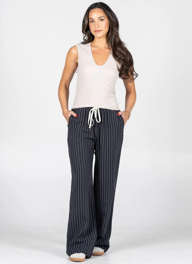 ウェア LUZ e SOMBRAINNER COTTON LONG PANTS Women's Linen Cotton Tapered Pants | Striped | UNIQLO CA